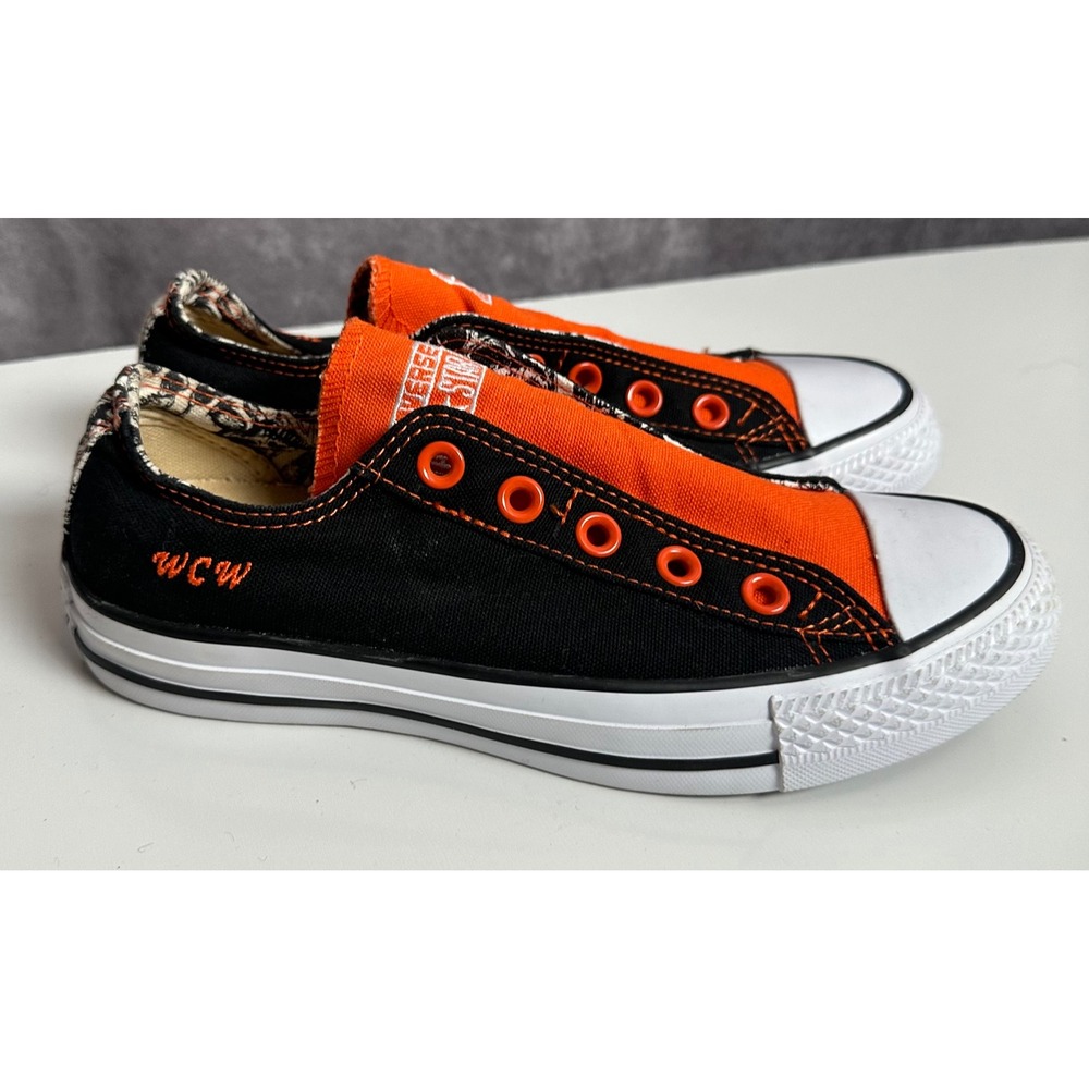 Converse Chuck Taylor All Star WCW Camo Custom Black Orange Mens 4 Wos 6